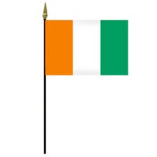 Ireland flag with pole and finial