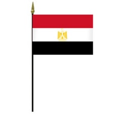 Egyptian flag on a pole