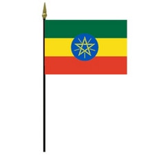 Ethiopian flag with star emblem