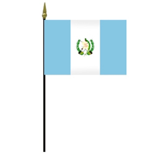 Guatemala national flag on pole