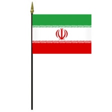 Iranian flag on a pole