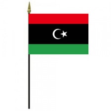 Libya flag with star and crescent