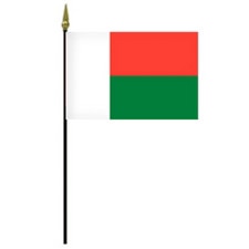 Madagascar flag with three colors