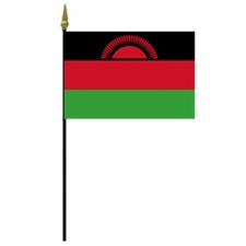 Malawi flag with sunrise emblem