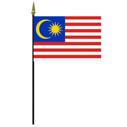 Malaysia flag on a flagpole