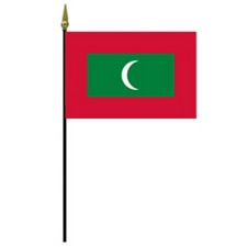 Maldives flag on a flagpole