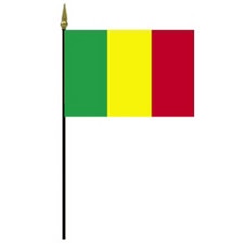 Mali flag with green yellow red str