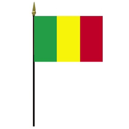 Mali flag with green yellow red str