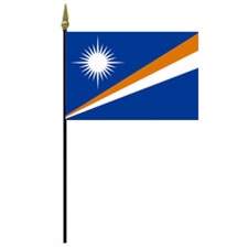 Marshall Islands flag on a pole