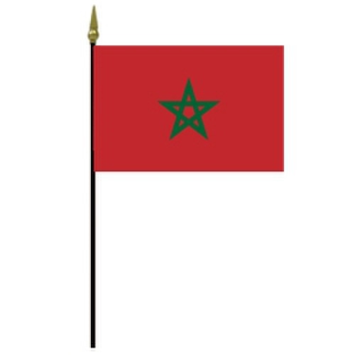 Moroccan flag with green star