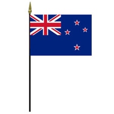 New Zealand flag on a pole