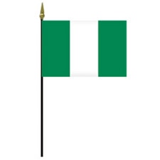 Nigeria flag with green and white