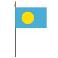 Palau flag with yellow circle