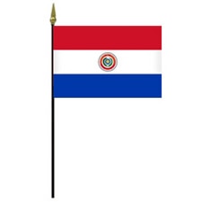 Paraguayan flag on a pole