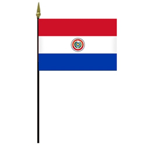 Paraguayan flag on a pole