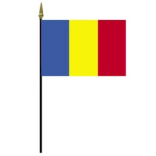 Romanian flag with vertical stripes