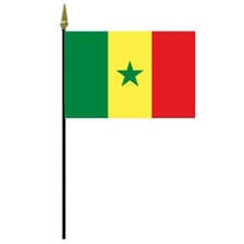 Senegal flag with green yellow red