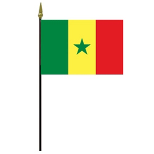 Senegal flag with green yellow red