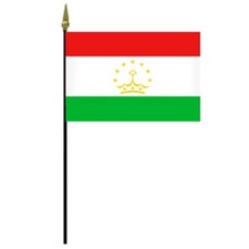 Tajikistan flag on a flagpole