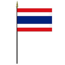 Thailand national flag on pole