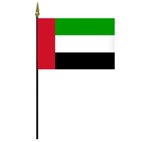 UAE national flag on pole