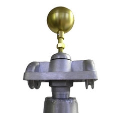 float valve with brass ball top