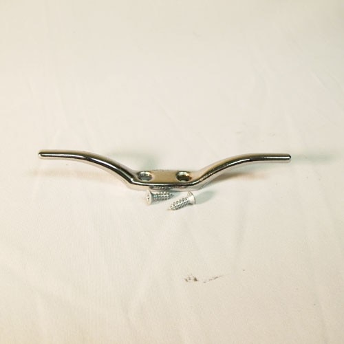 metal handlebar with bolts