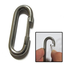 metal carabiner with spring gate