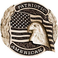 patriotic american flag medal