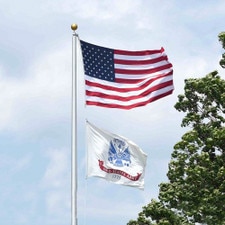United States flags waving proudly
