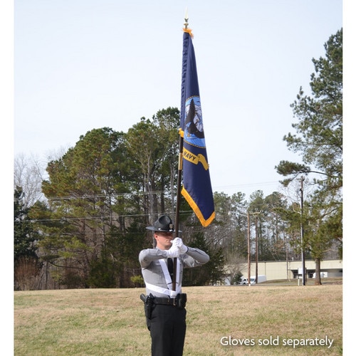 flag bearing soldier outdoors