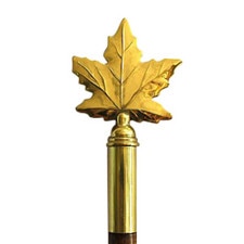golden leaf topper on stick