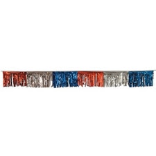 red white blue fringe banner