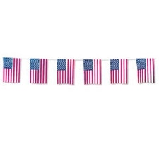 bunting with American flags