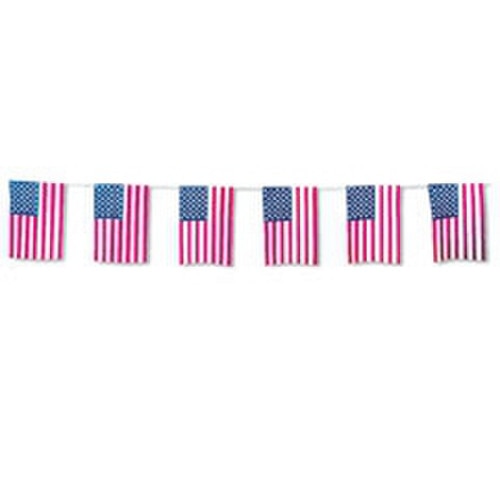 bunting with American flags