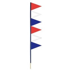 colored flags on a pole