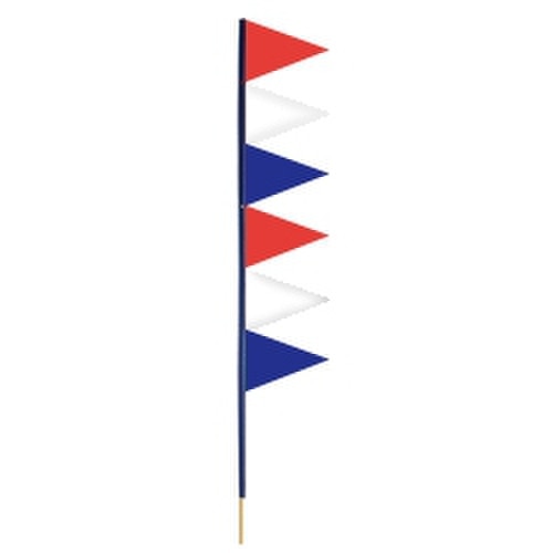 colored flags on a pole