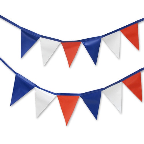 Red, White and Blue Pennant Banner