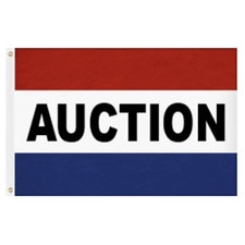 auction flag red white blue
