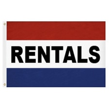 red white blue rentals flag