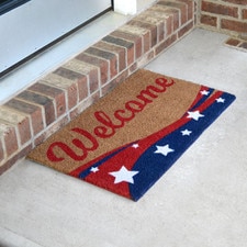 welcome doormat with stars