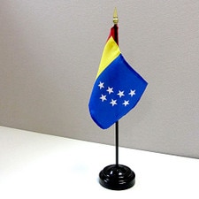 Durham flag on a table stand