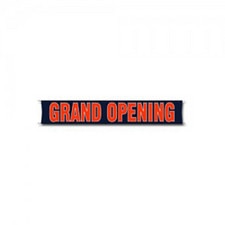 grand opening sign in blue red