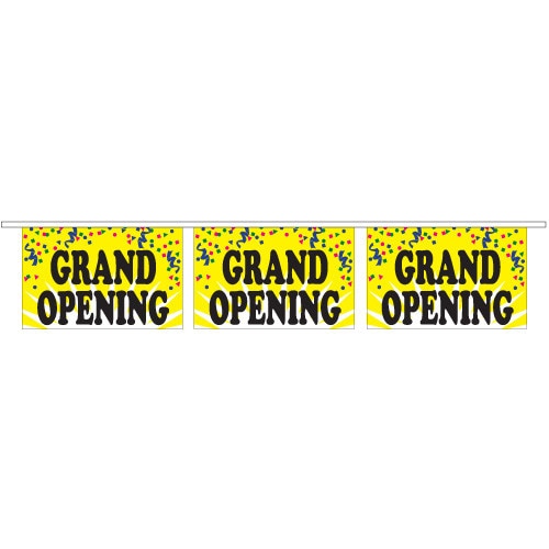 grand opening signs yellow black