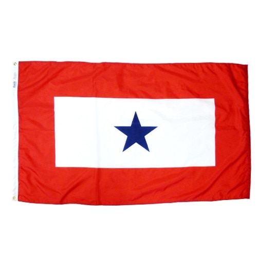 North Korea flag with star