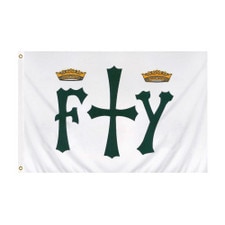 F Y flag with crowns and cross