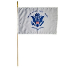 12" x 18" Coast Guard Stick Flag