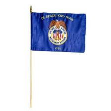 12" x 18" Merchant Marine Stick Flag