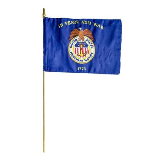 12" x 18" Merchant Marine Stick Flag