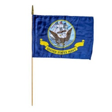 12" x 18" Navy Stick Flag